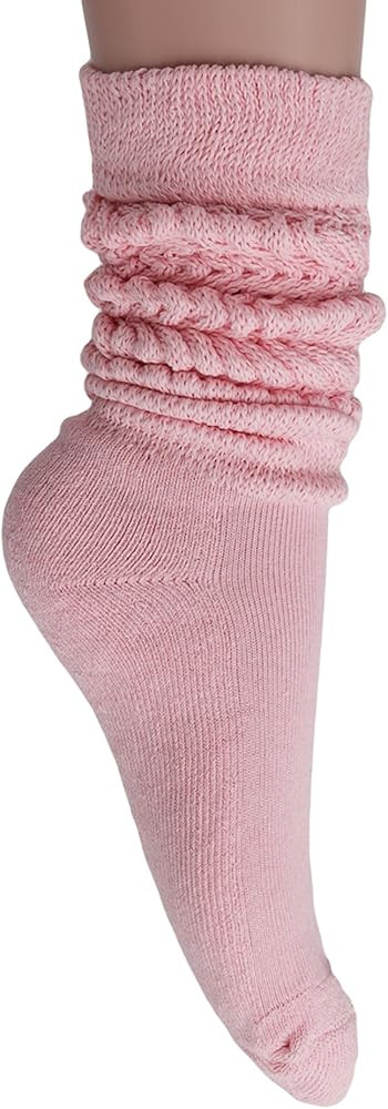 AWS/American Made Slouchy Scrunch Cotton Slouch Socks for Women Shoe Size 5 to 10 | Amazon (US)