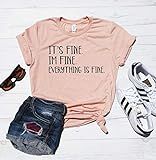 Its Fine I'm Fine Everything Is Fine Shirt - Funny Graphic Shirt - Mom Shirt - New Mom Shirt - Its F | Amazon (US)