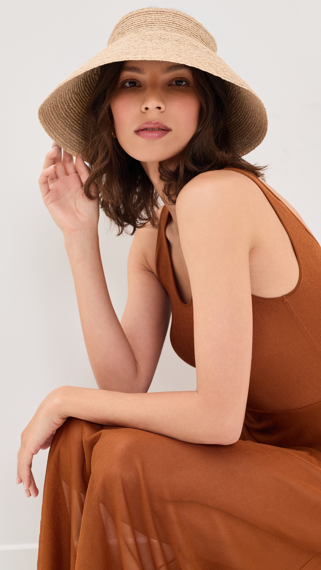 Jenni Kayne Shore Raffia Natural Visor Natural One Size | Shopbop