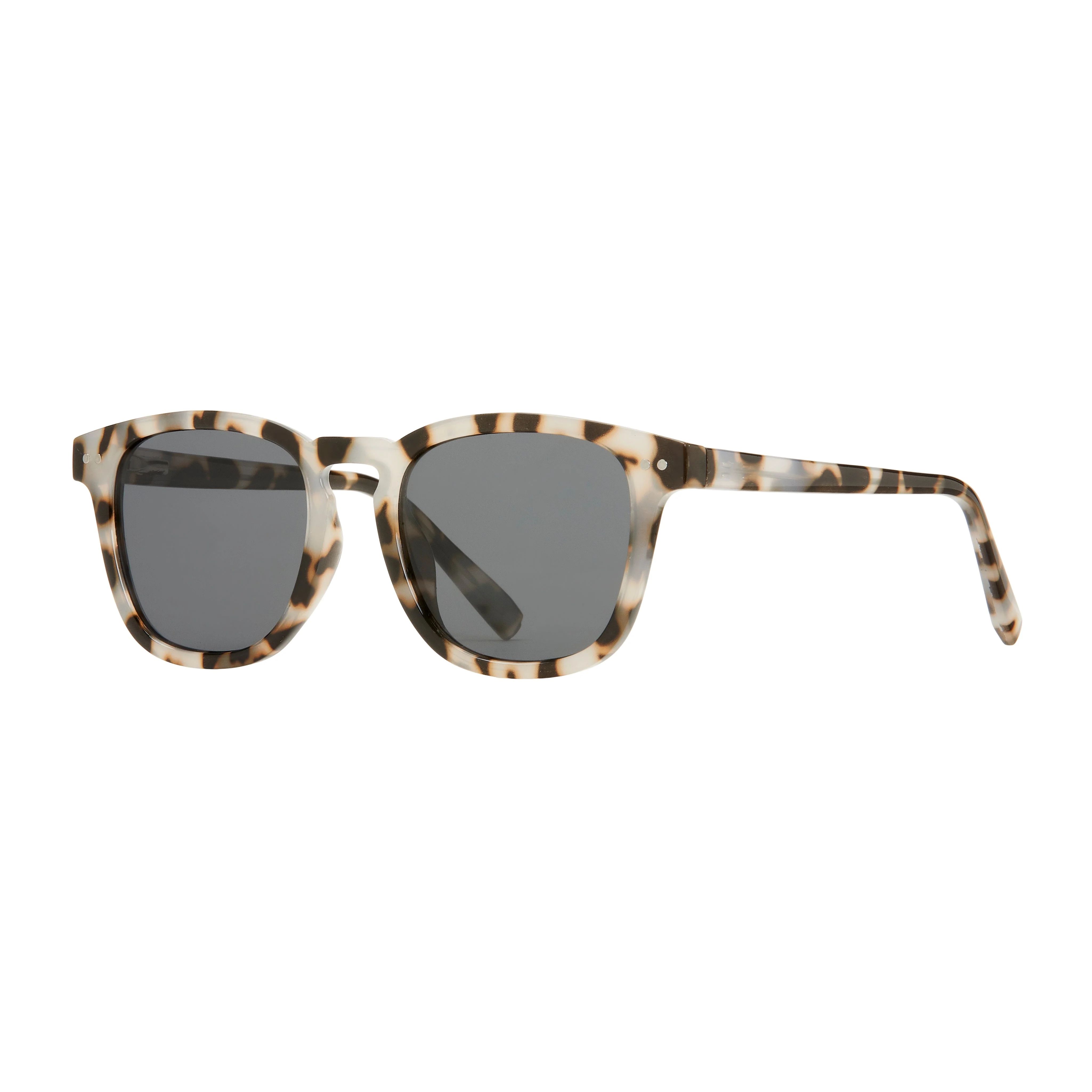 Ansen Ivory Tortoise Square Polarized Sunglasses, Recycled Plastic Frame, Stylish Frame, Smoke Le... | Walmart (US)