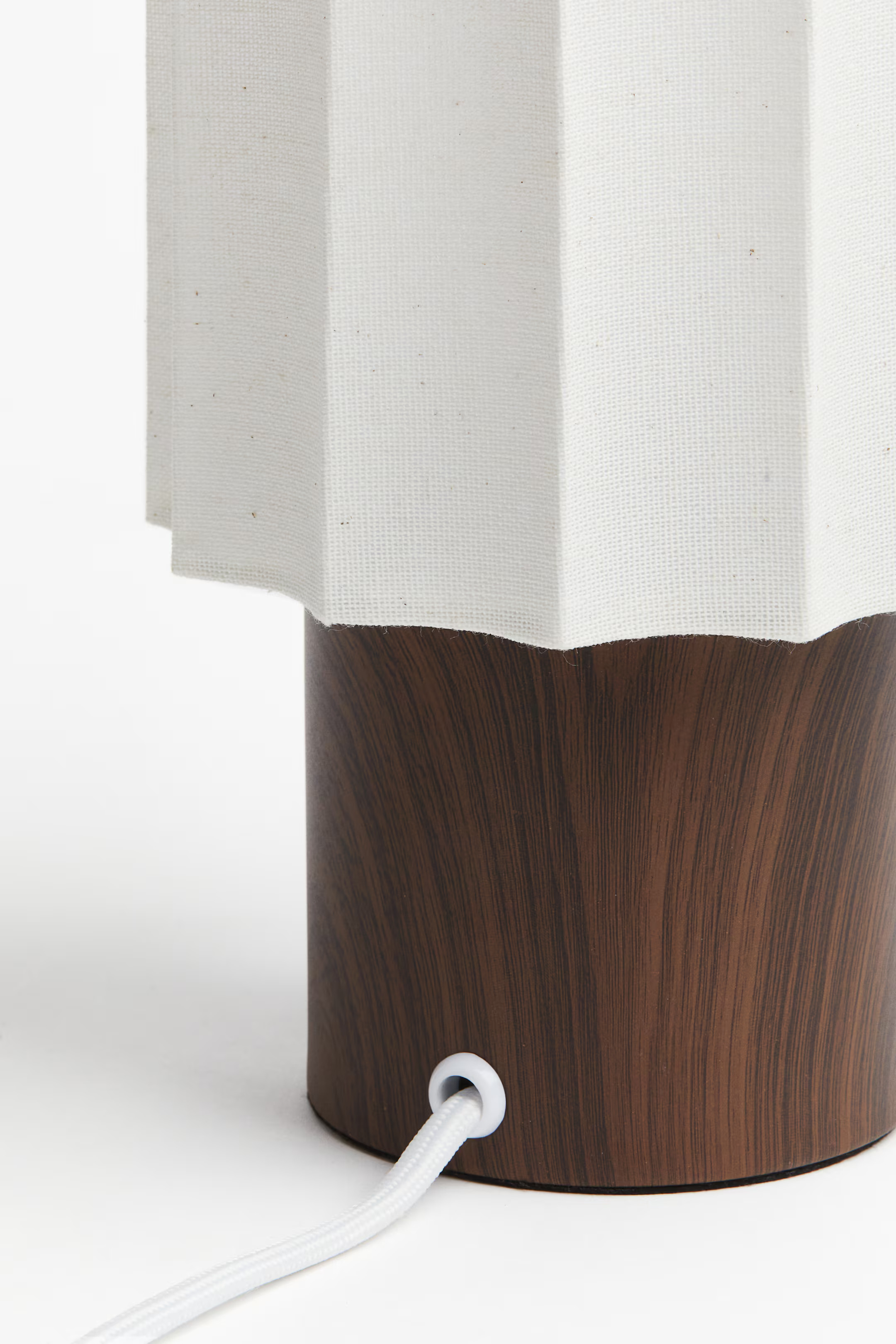 Linen-Blend Table Lamp - Brown/white - Home All | H&M US | H&M (US + CA)