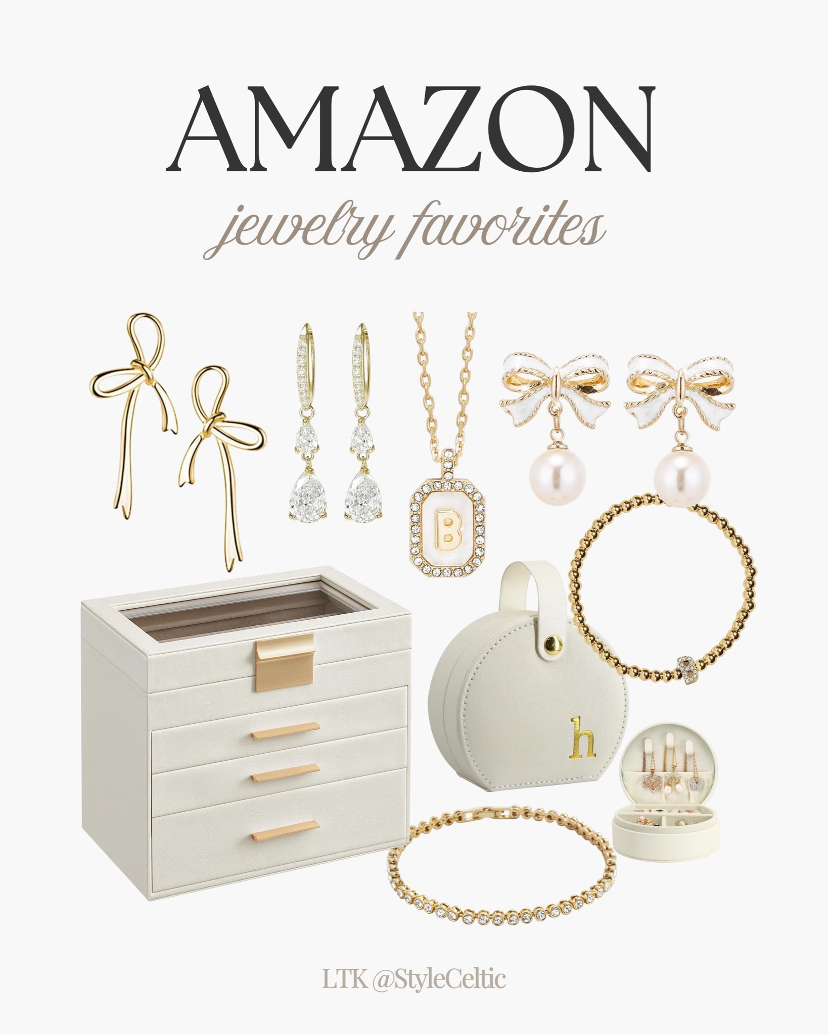 Amazon Jewelry Favorites ✨
.
.
Amazon jewelry, Amazon favorites, baublebar necklaces, bridesmaid jewelry, wedding jewelry, bow earrings, pearl earrings, wedding earrings, travel jewelry box, aesthetic jewelry box, beige and gold jewelry boxes, bridesmaid proposal gifts, tennis bracelets, gold and silver jewelry, wedding jewelry, bridal jewelry, bride earrings, bridal party jewelry, bridal shower jewelry, bridal shower earrings, jewelry deals, jewelry sales, gifts for her, girlfriend gifts, jewelry gift guide, bridal accessories, wedding accessories, jewelry organizers 

#LTKBeauty #LTKStyleTip #LTKWedding