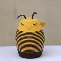 Handmade Bee Inspired Lidded Basket | Cotton For Fun Storage in Kids Rooms The Perfect Toy Organizer Baby's Paradise | Etsy (US)