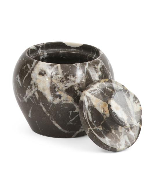 Marble Canister With Lid | TJ Maxx