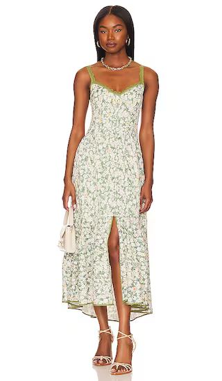 Yamila Dress in Olive & Yellow Floral | Revolve Clothing (Global)