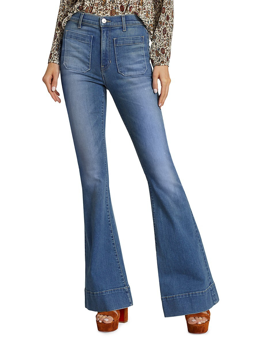 Veronica Beard Women's Sheridan High-Rise Bell-Bottom Jeans - Airway Blue - Size 24 (0) | Saks Fifth Avenue OFF 5TH