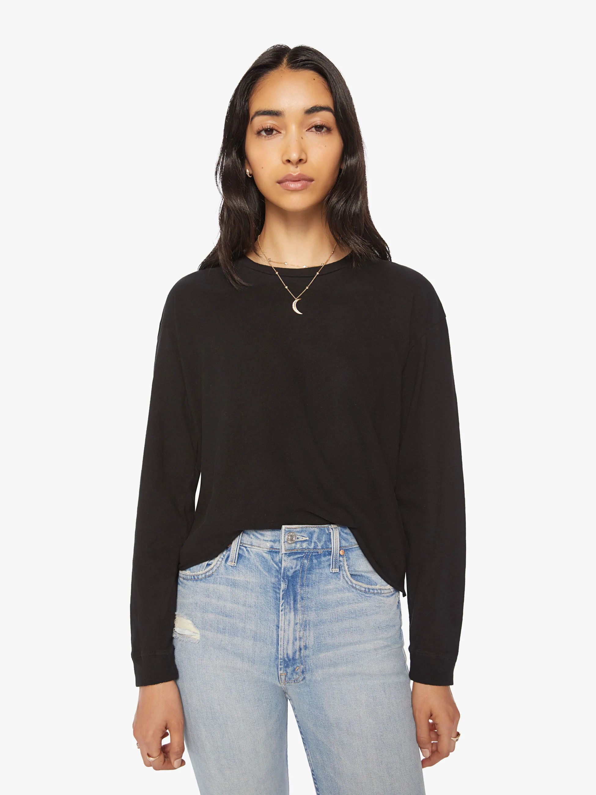 The L/S Slouchy Cut Off | Mother Denim