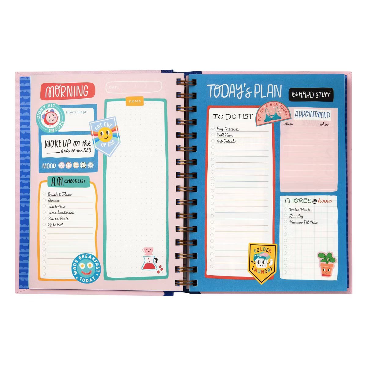 Guided Journal 6"x8" Hard Cover with Enclosed Spiral Self Care - greenroom | Target