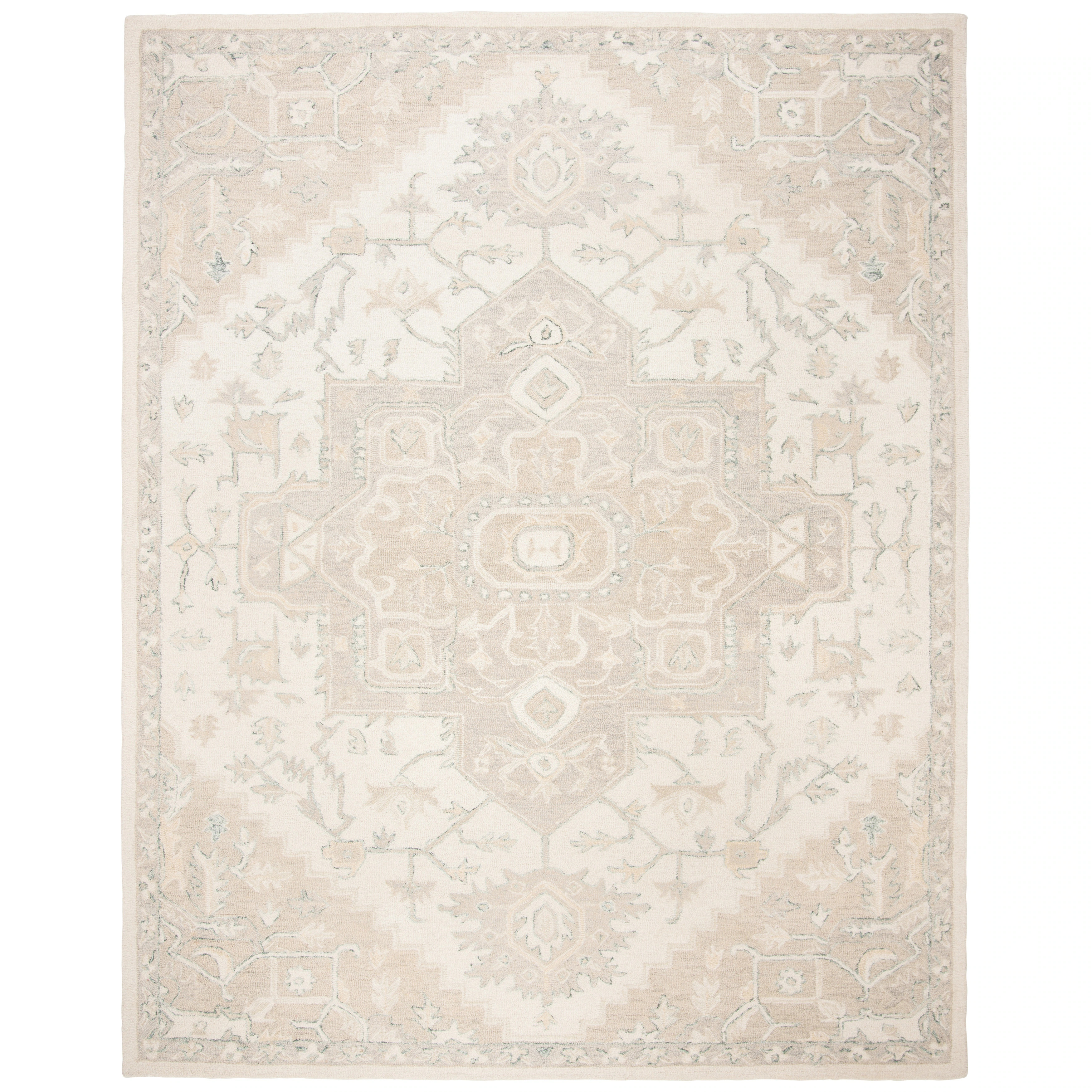 SAFAVIEH Handmade Micro-Loop Gulseven Medallion Wool Rug - On Sale - Overstock - 40455970 | Overstock