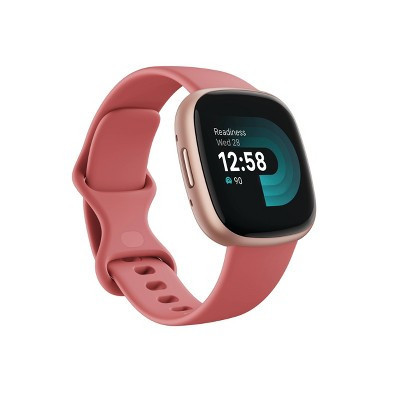 Fitbit Versa 4 Smartwatch - Copper Rose Aluminum with Pink Sand Band | Target