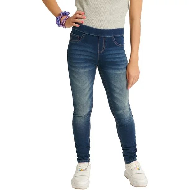 Justice Girls French Terry Jean Legging, Sizes 6-18 - Walmart.com | Walmart (US)