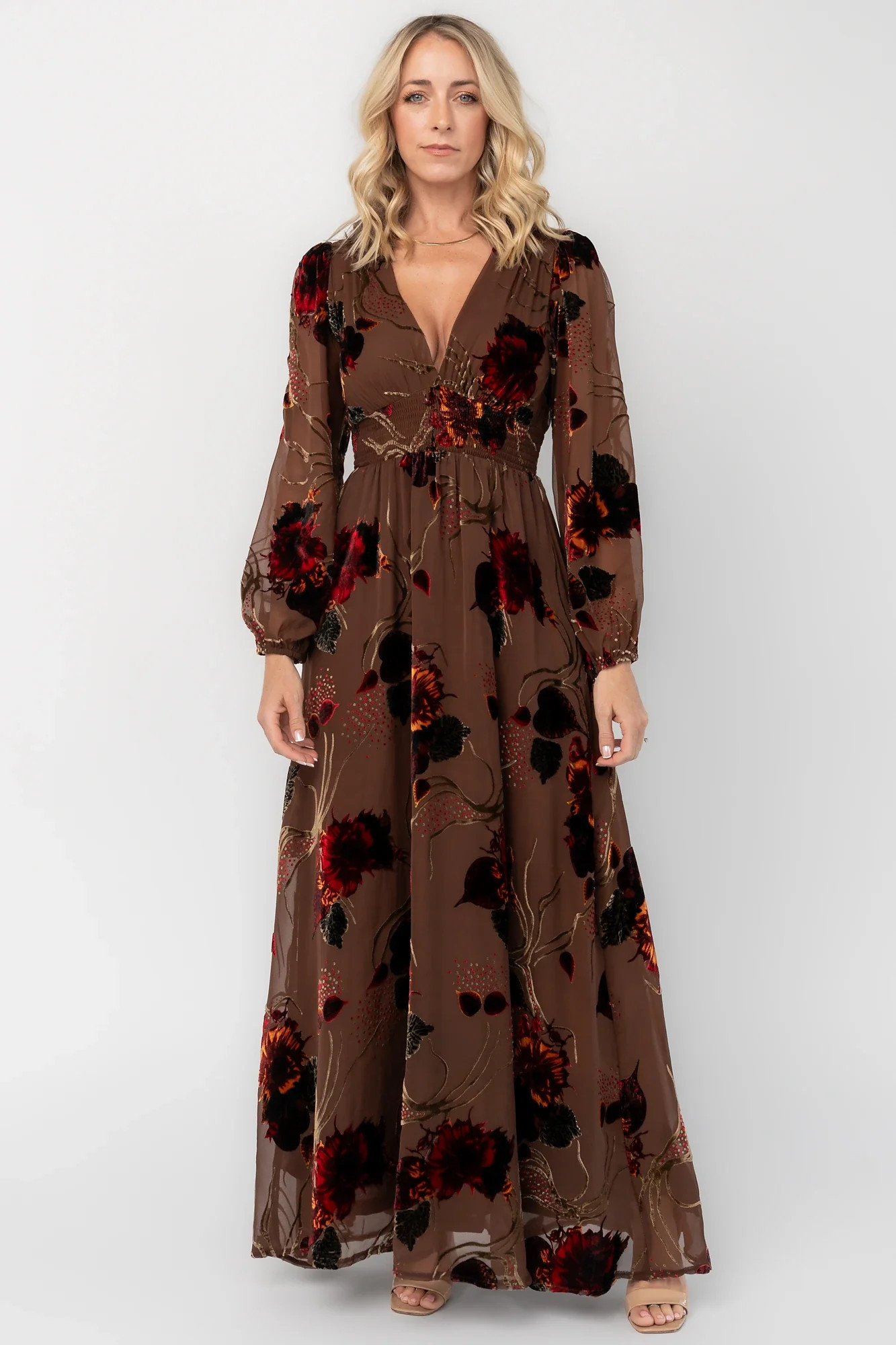 Mikla Maxi Dress | Brown Multi | Baltic Born