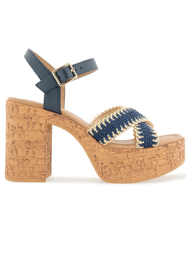 Kensie Sanya Raffia Platform | Walmart (US)