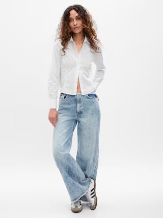 PROJECT GAP 100% Organic Cotton Fitted Cropped Shirt | Gap (US)