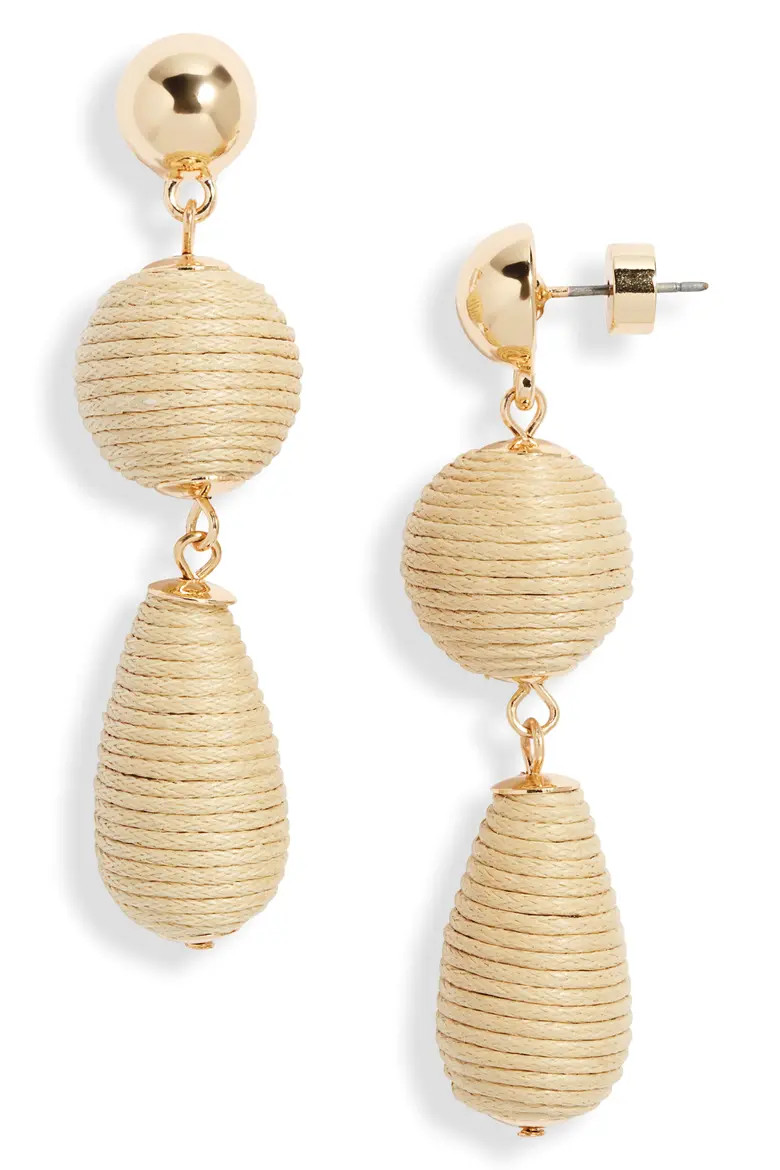 Triple Linear Drop Raffia Earrings (Women) | Nordstrom | Nordstrom