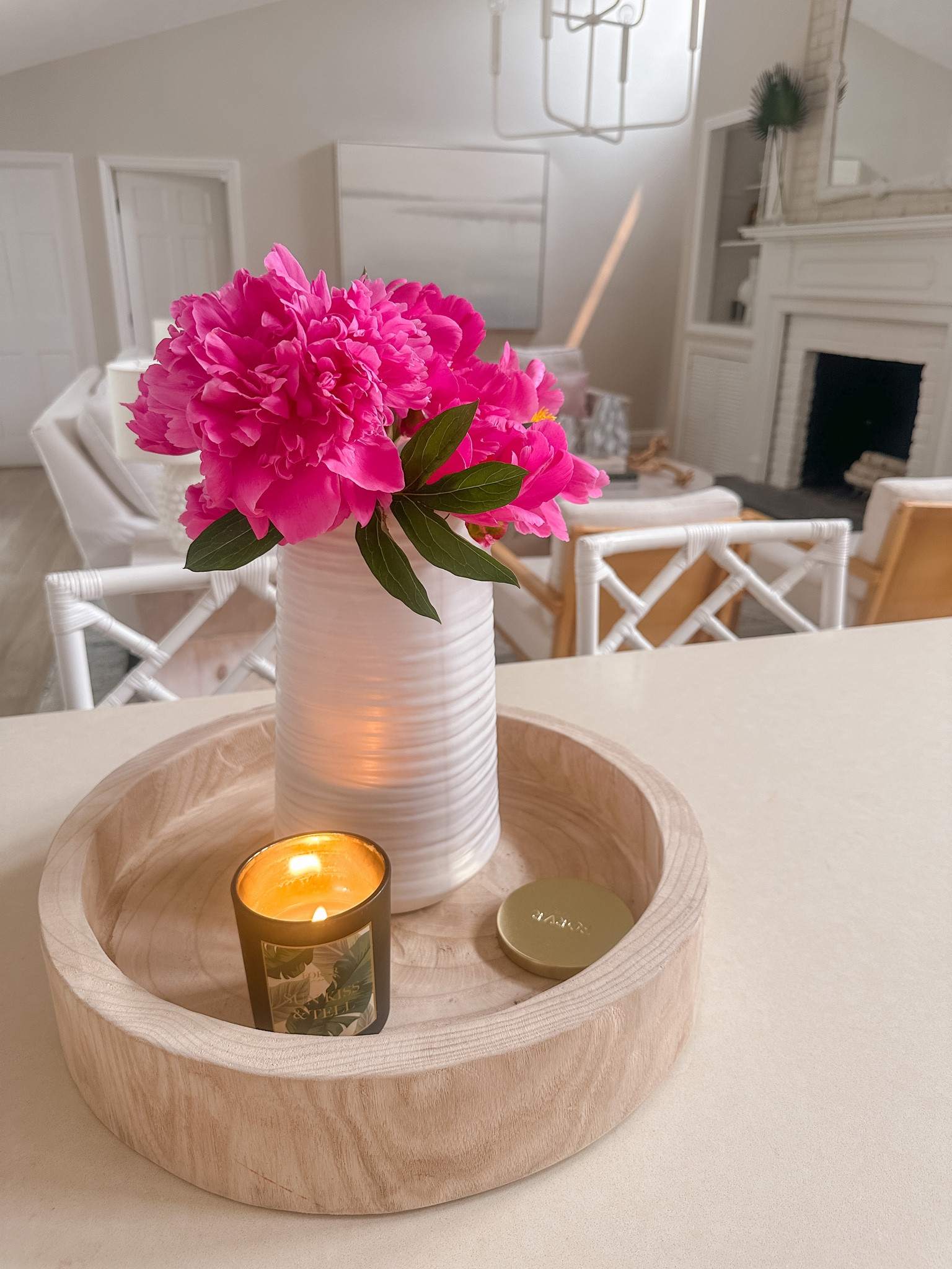 Kitchen styling items 

White vase, wooden tray 

#LTKstyletip #LTKhome #LTKunder50
