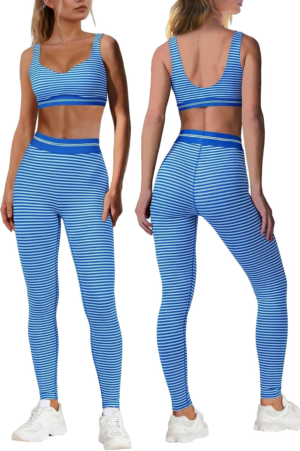 Womens 2 Piece Workout Sets Pilates Outfits Yoga | Amazon (US)