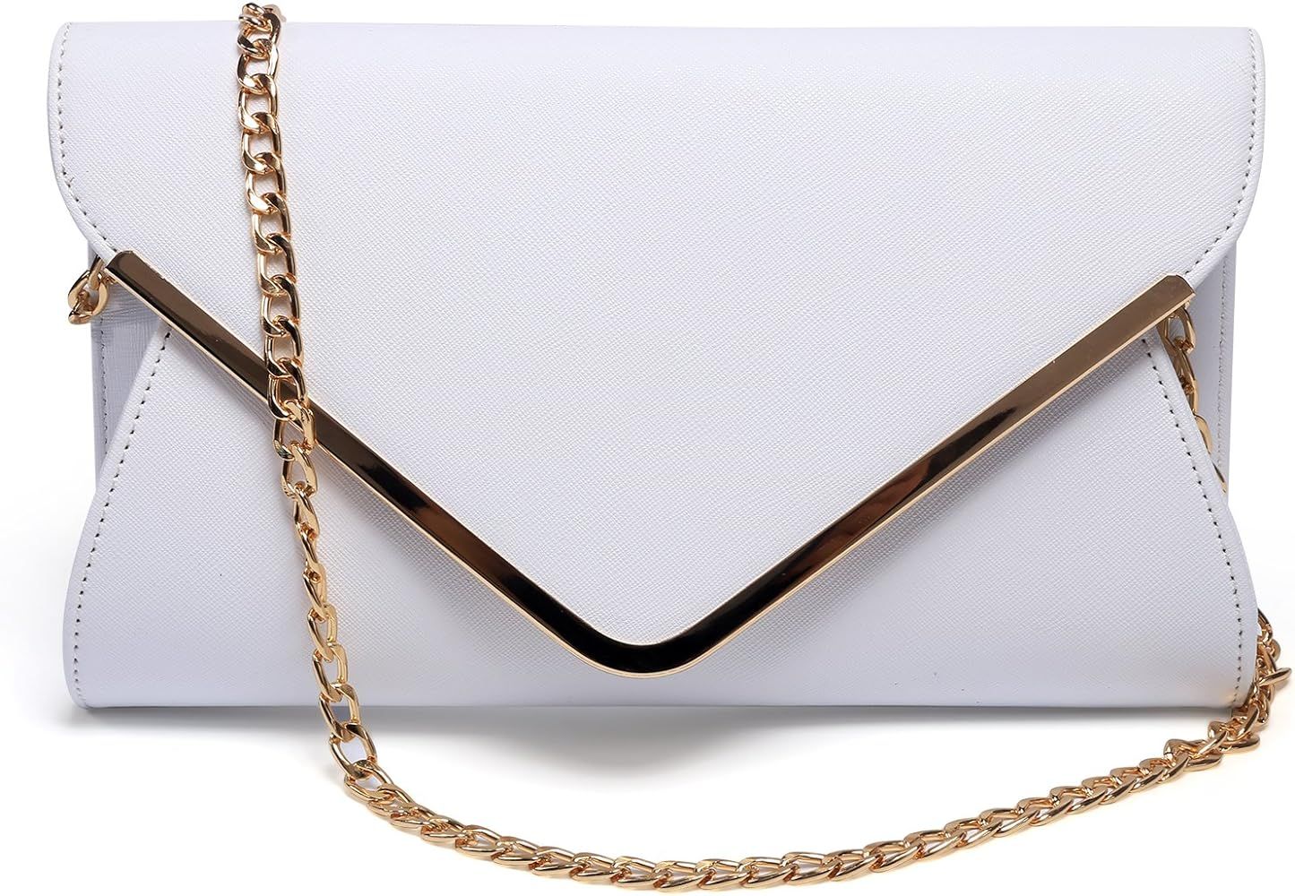 GESU Womens Faux Leather Envelope Clutch Bag Evening Handbag Shoulder Bag Wristlet Dress Purse,La... | Amazon (US)