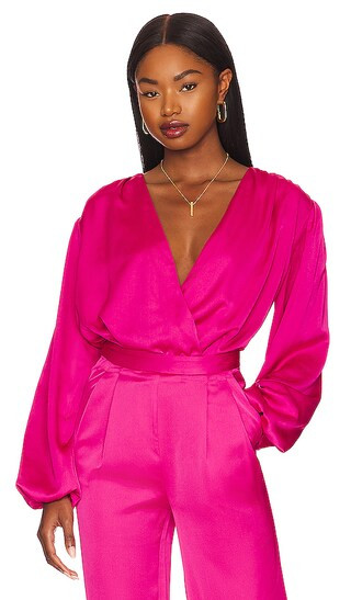 Megan Bodysuit in Hot Pink | Revolve Clothing (Global)