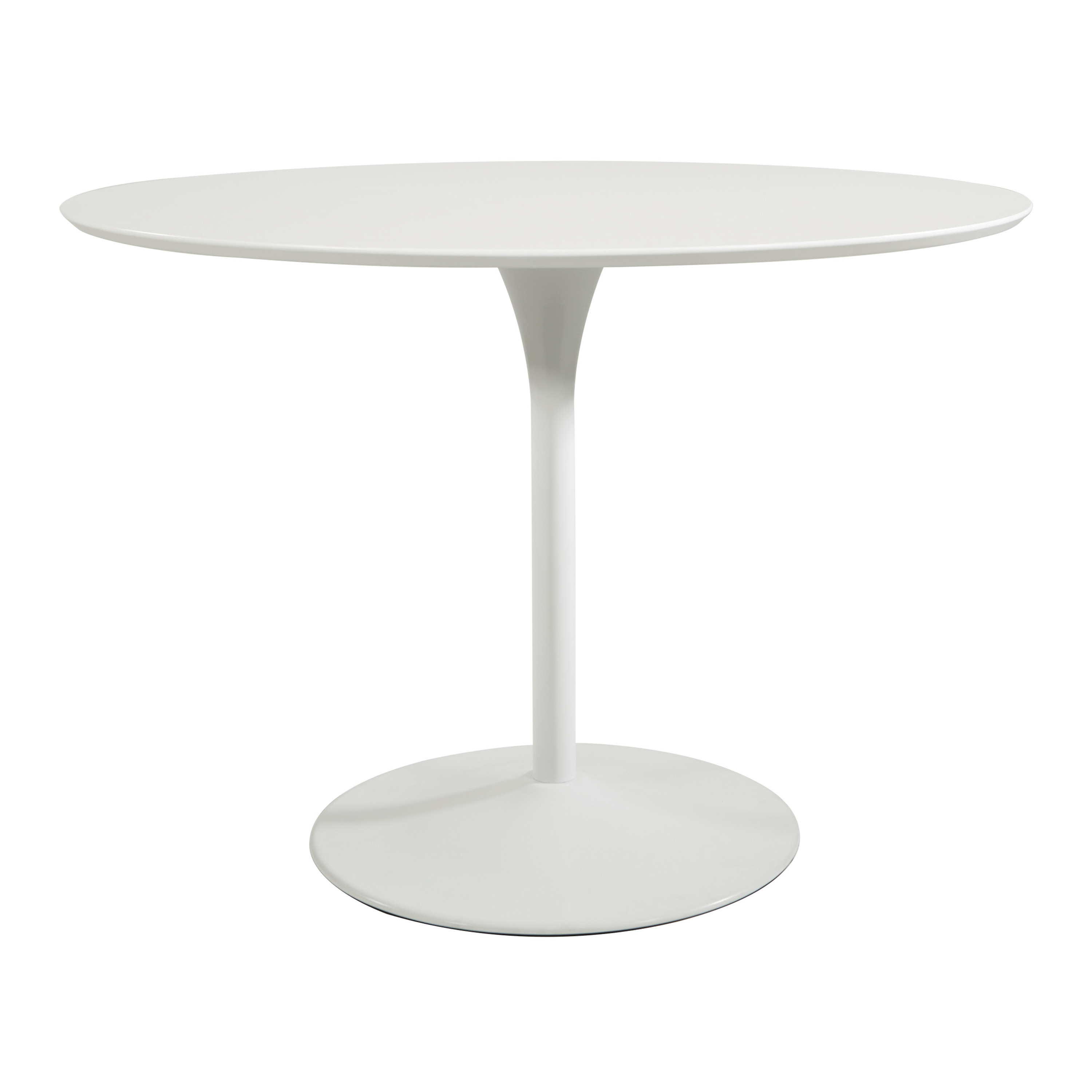 Crossett Round White Metal Tulip Dining Table | World Market