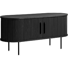 Unique Furniture AMZ-46254649 Mid-Century Modern Round Sliding Door 47-inch TV Lowboard with Adju... | Amazon (US)