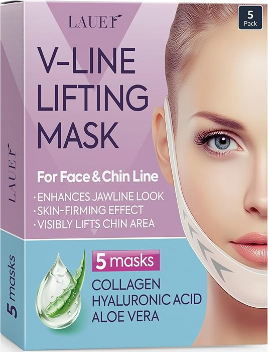 V Shaped Contouring Face Mask Line Shaping Lifting Belt Neck Reduction Jawline Lift Tape Enhancer... | Amazon (US)