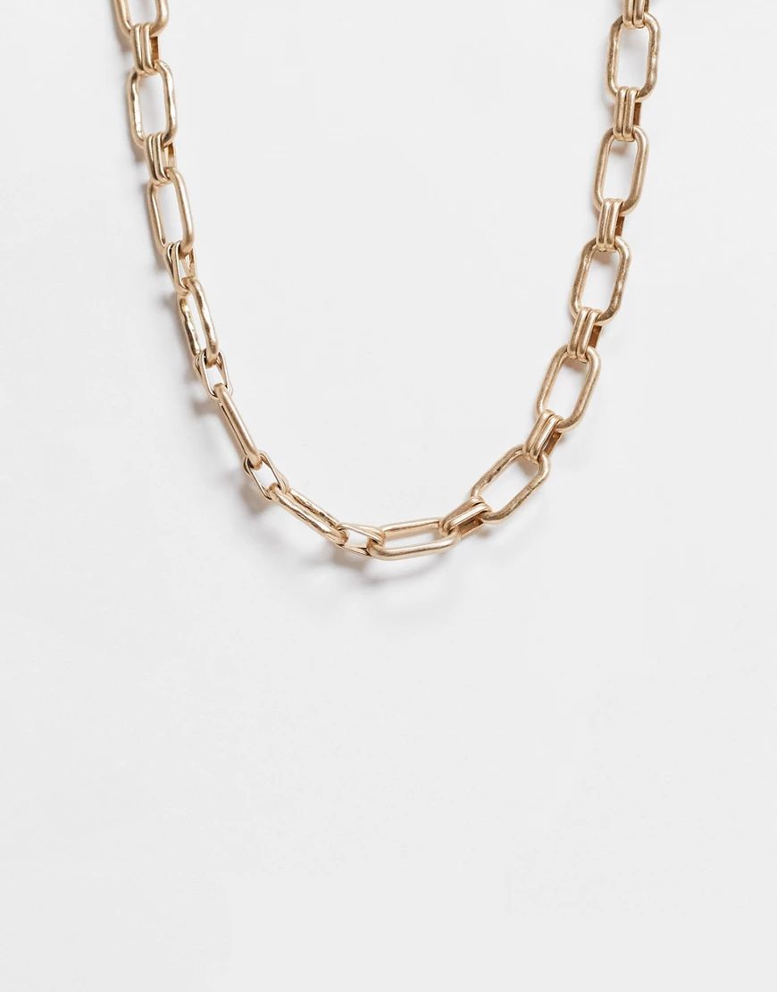 AllSaints chunky chain necklace in gold | ASOS (Global)