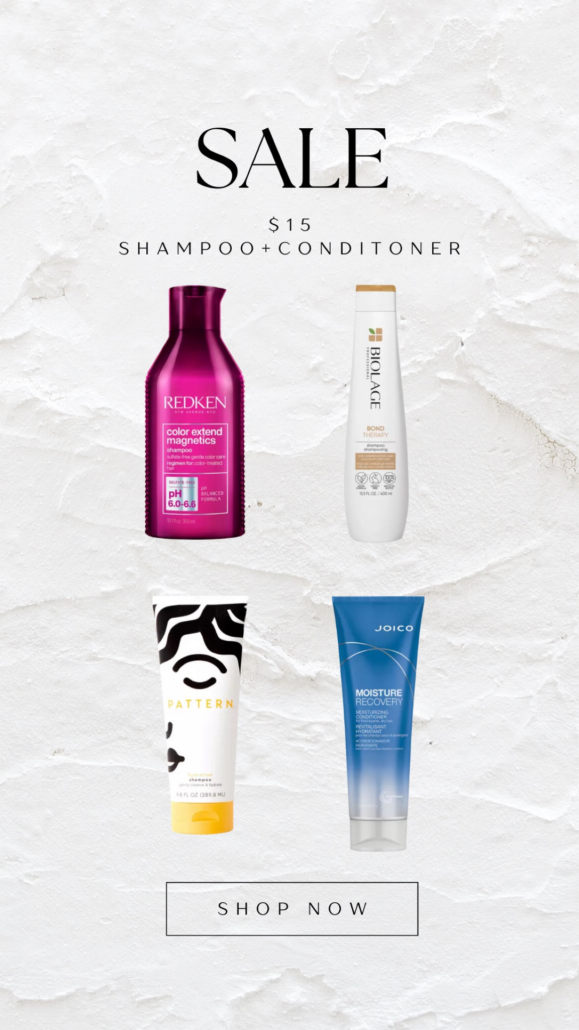 ALL SHAMPOOS + CONDITIONERS $15✨  

#LTKsalealert #LTKbeauty #LTKHoliday