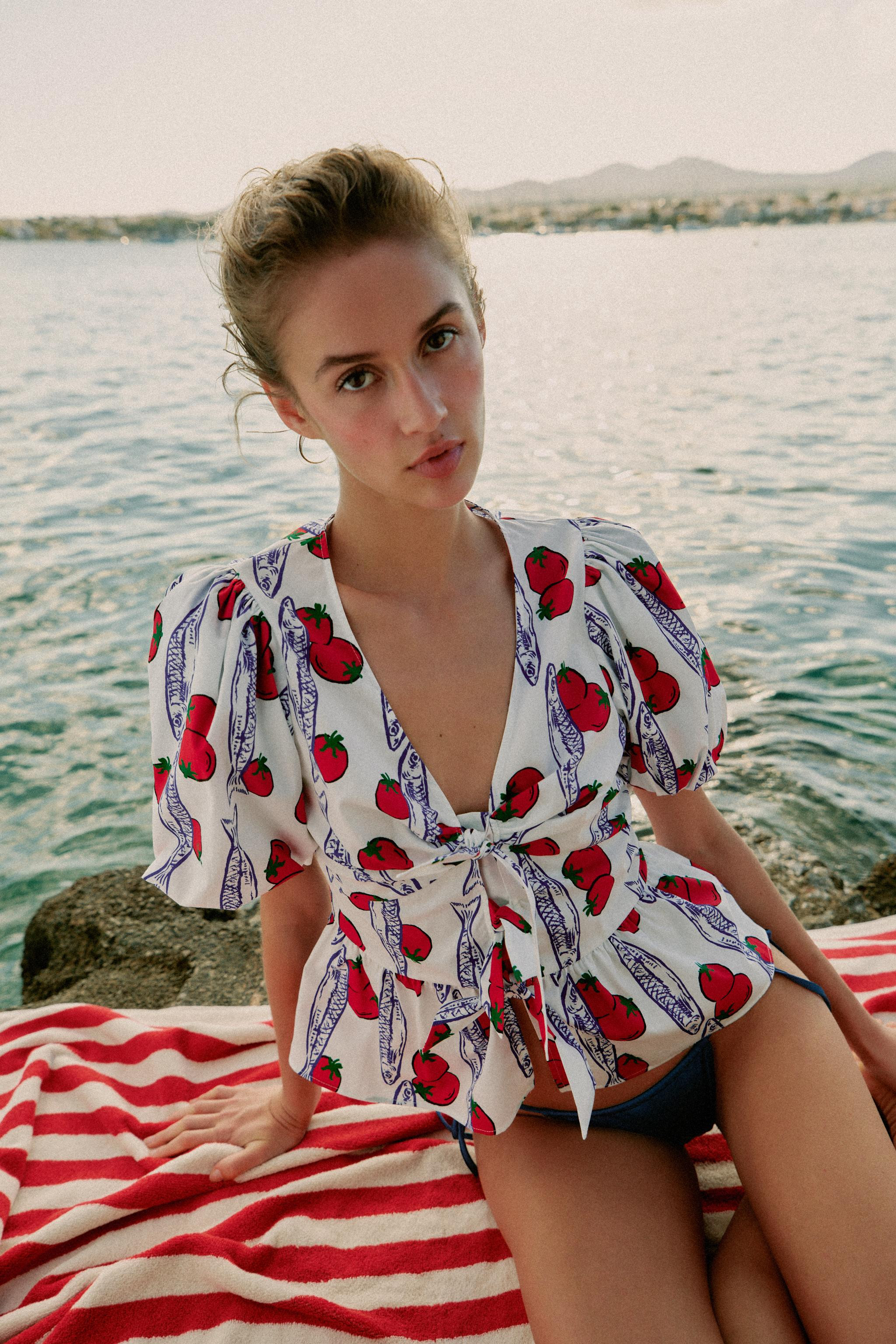 PRINTED SHIRT WITH BOWS | Zara US