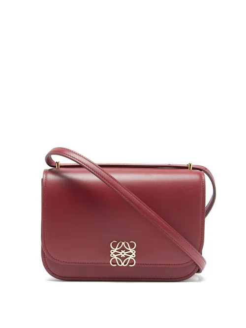 Loewe - Goya Anagram-plaque Leather Shoulder Bag - Womens - Red | Matches (US)
