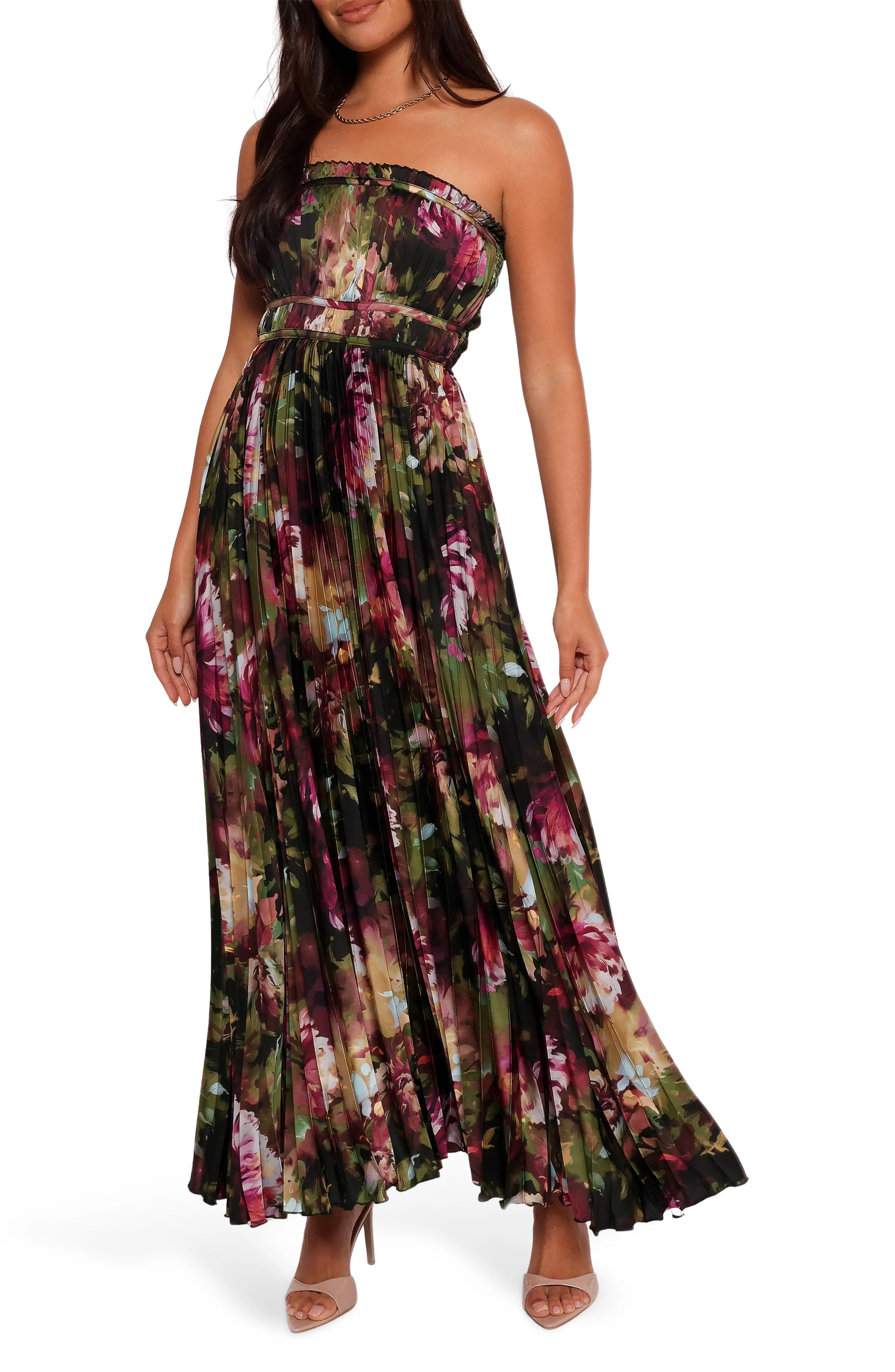 Petal & Pup Angelique Floral Print Strapless Maxi Dress (Women) | Nordstrom | Nordstrom