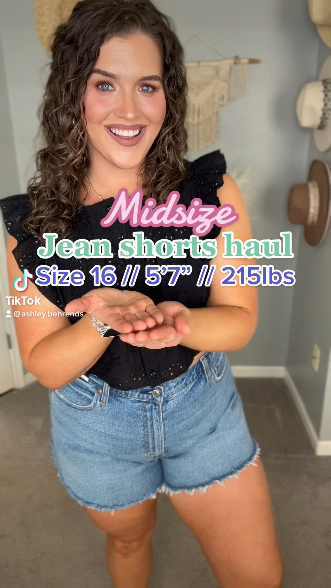 Midsize curvy friendly denim shorts haul! ☀️💙✨ 
I’m a true size 14/32 and sized up to a 16/33 in these shorts
Top size: XL 
All styles fit great with no waist gapping 🙌🏼
#midsizeoutfits #ootd #casualoutfit #springstyle #summerstyle #shorts #jeans #denim #jeanshorts #denimshorts #croptop #eyelet #sandals #curvelove 

#LTKSeasonal #LTKstyletip #LTKcurves