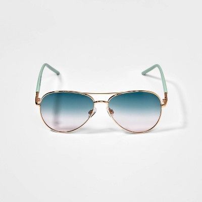 Girls&#39; Mint Aviator Sunglasses - art class&#8482; Gold | Target