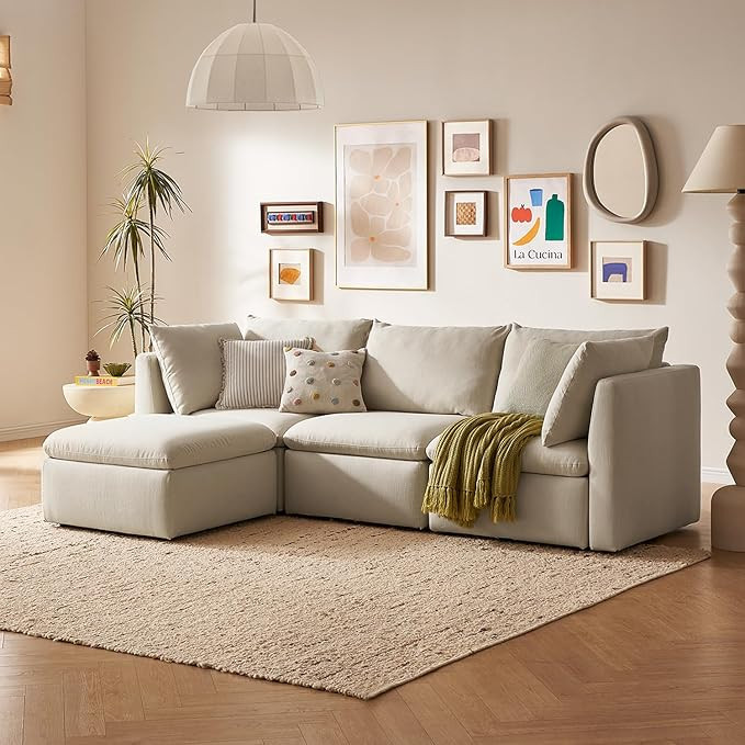 mopio Oversized Modular Sectional Sofa with Fully Removable Covers and Storage, Convertible U, L-... | Amazon (US)