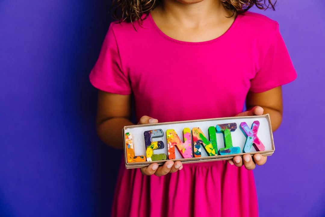 NAME Crayons for Kids - Birthday Kids Crayon Set Gift -  Personalized Name Original Rainbow Crayo... | Etsy (US)