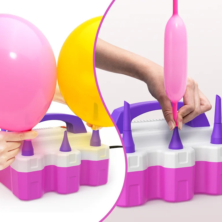 Electric Balloon Pump with 3 Nozzles, Fast Balloon Inflator for Latex Foil Balloons, Portable Air... | Walmart (US)