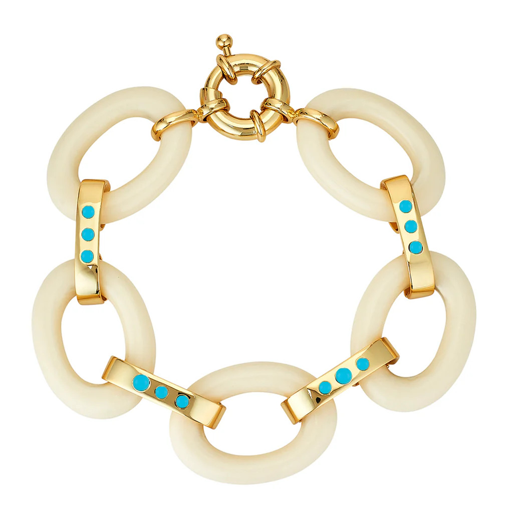 Ivory Link Bracelet - Turquoise | ASHA by ADM
