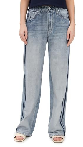 rag & bone Women's Miramar Wide Leg Track Pants, Coney, Blue, S | Amazon (US)