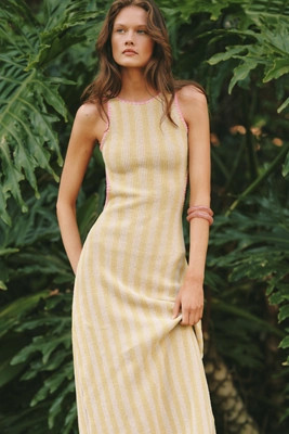 Maaji x Anthropologie Mirel Open-Back Maxi Dress | Anthropologie (US)