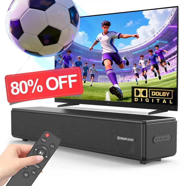 GCZ Sound Bar for TV, 100W Soundbar with Dolby Digital, HDMI, Bluetooth 5.3 | Walmart (US)