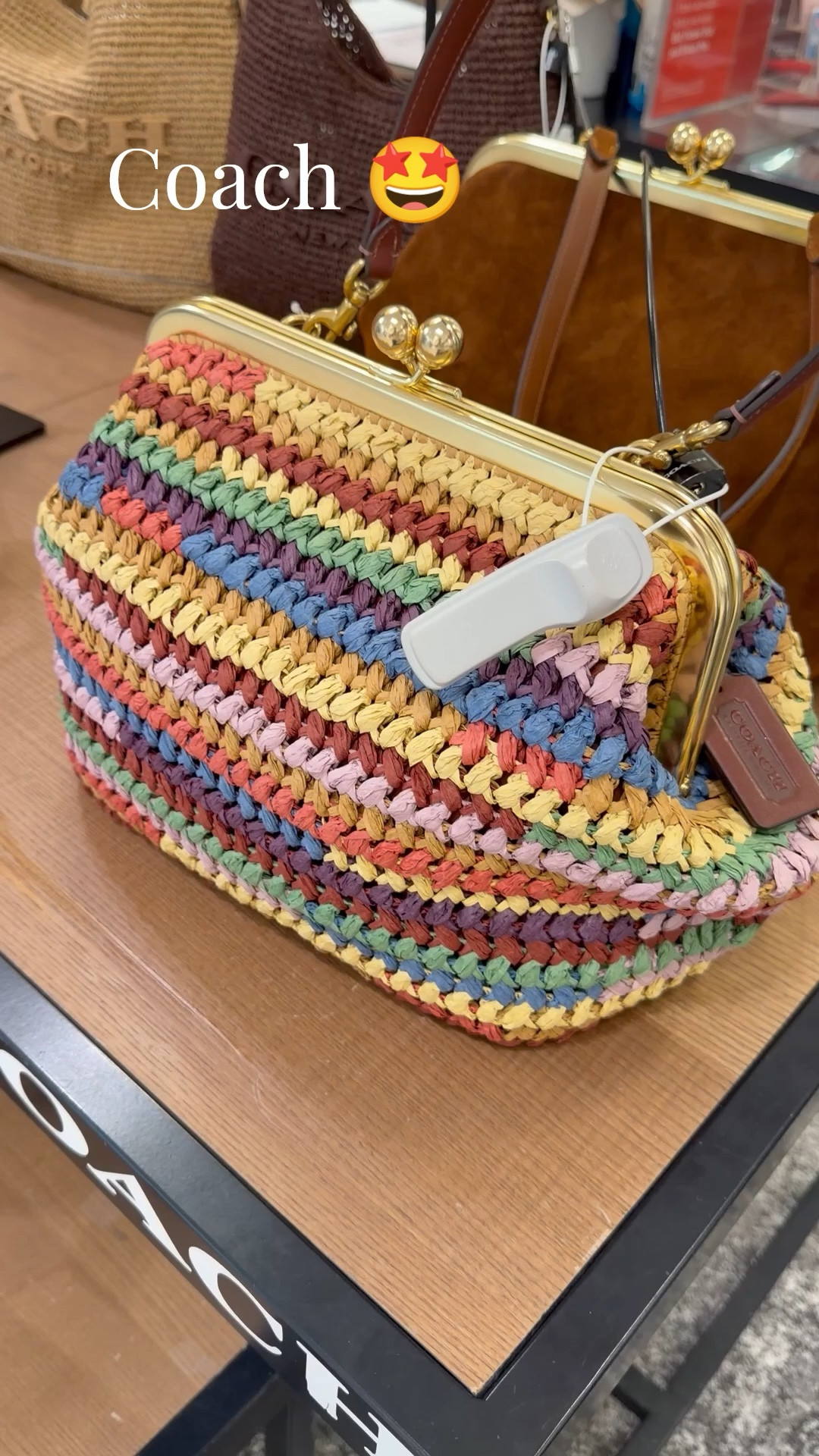 This coach raffia bag is so good in person! 

#LTKSeasonal #LTKPetite #LTKootd