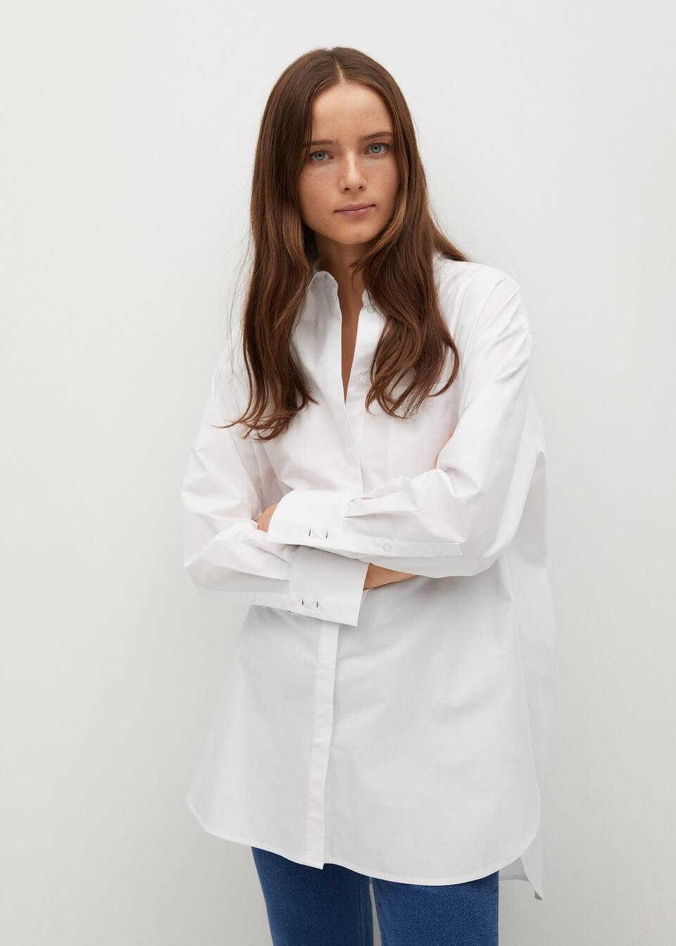 Oversize poplin shirt | MANGO (US)