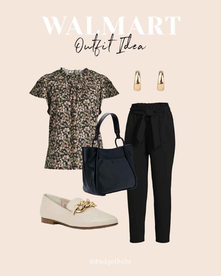 Walmart work outfit idea, I have and love this cotton blouse! Fits tts. Loafers go up half size. #walmartpartner #walmartfashion #walmart @walmart @walmartfashion 

#LTKunder100 #LTKunder50 #LTKstyletip