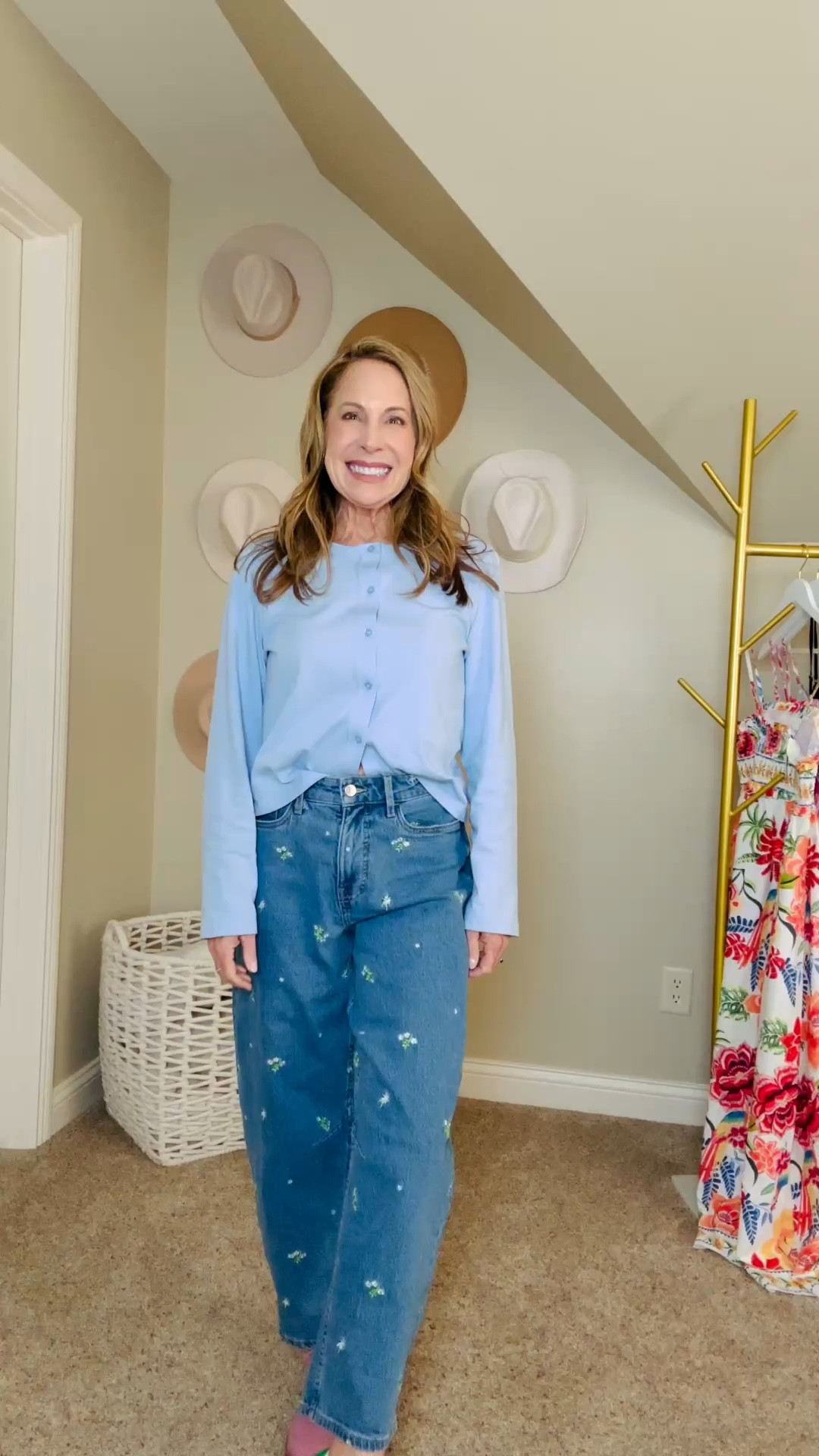 Loving my floral jeans! 