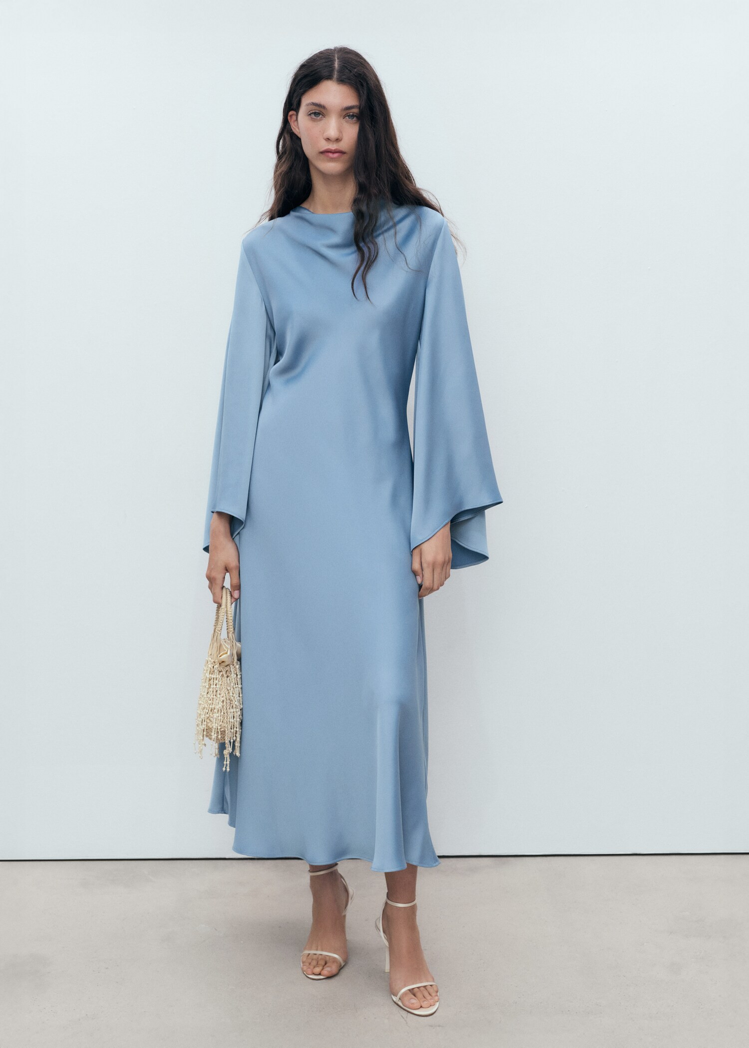 Long satin dress - Women | MANGO United Kingdom | MANGO (UK)