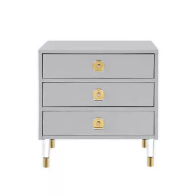 Nicole Miller Nairi 3-Drawer Side Table | Bed Bath & Beyond | Bed Bath & Beyond