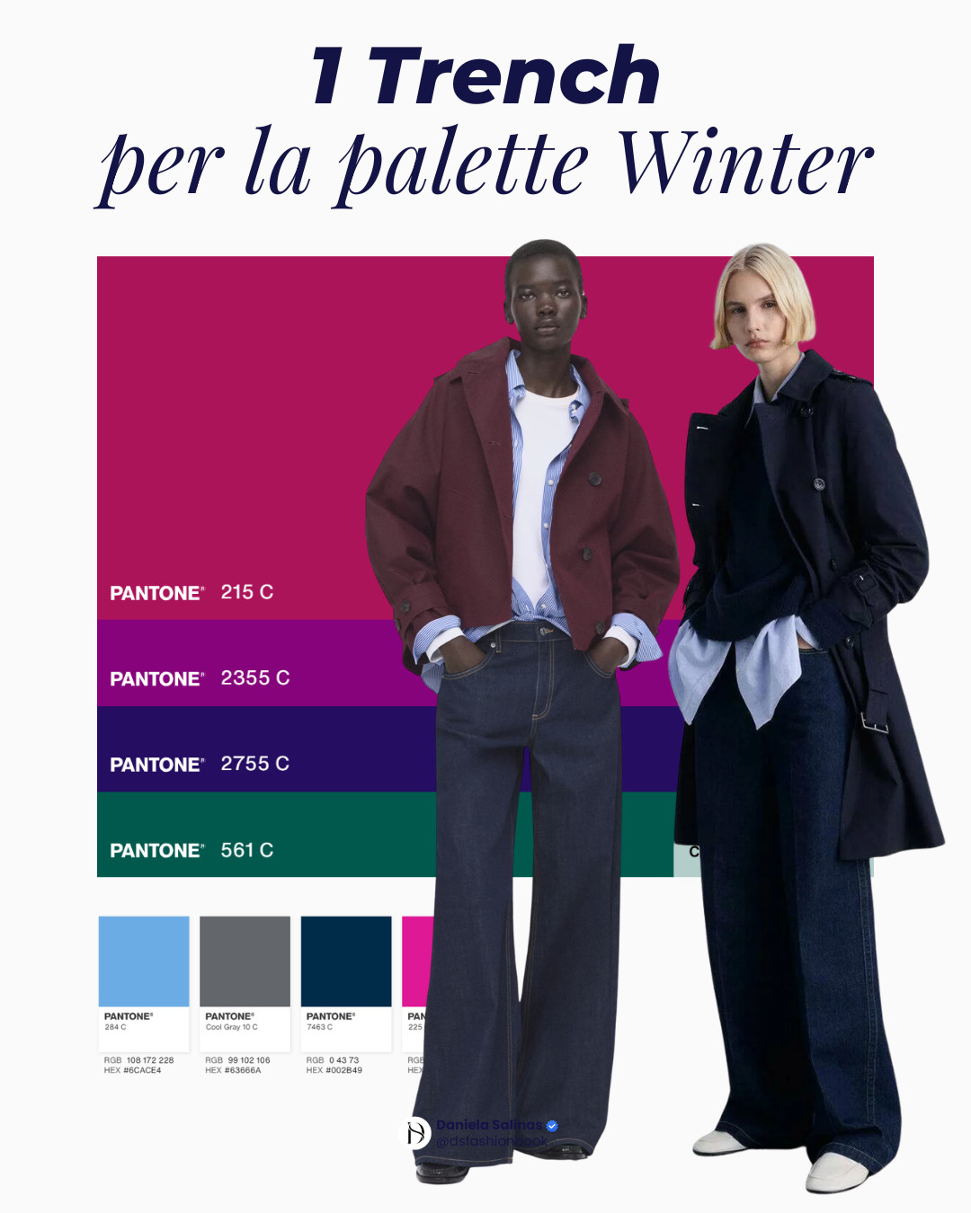 Il trench è il capo essenziale per le stagioni di transizione: leggero, versatile e facile da abbinare.
Qui trovi i colori migliori in base alla tua palette di Armocromia — Summer, Winter, Autumn, Spring — così scegli il modello più valorizzante senza errori (e riduci le spese evitando acquisti sbagliati).

🌊 Summer: toni freddi e polverosi
❄️ Winter: contrasti freddi e brillanti
🍂 Autumn: nuance calde e profonde
🌸 Spring: colori caldi e luminosi

Salva il post per il tuo shopping e scopri quale trench funziona meglio per te. 

 #LTKitalia #LTKeurope #LTKspring