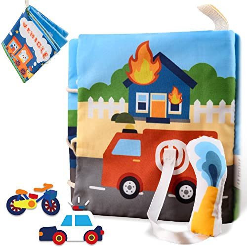 Richgv Baby Books Toys 6-12 Months, Baby Sensory Toys Activity Book Busy Book Learning Toys Travel Toys Soft Cloth Baby Books Touch and Feel Crinkle Book Infant Stroller Toys | Amazon (US)