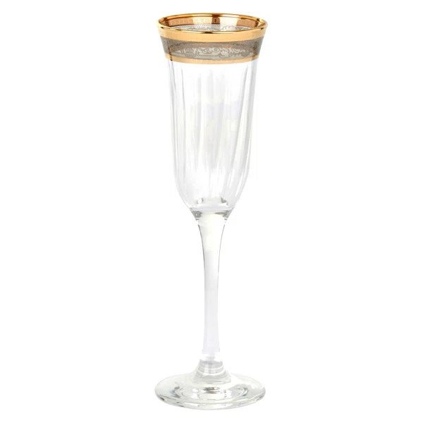 Melania 9 oz. Glass Flute (Set of 6) | Wayfair North America