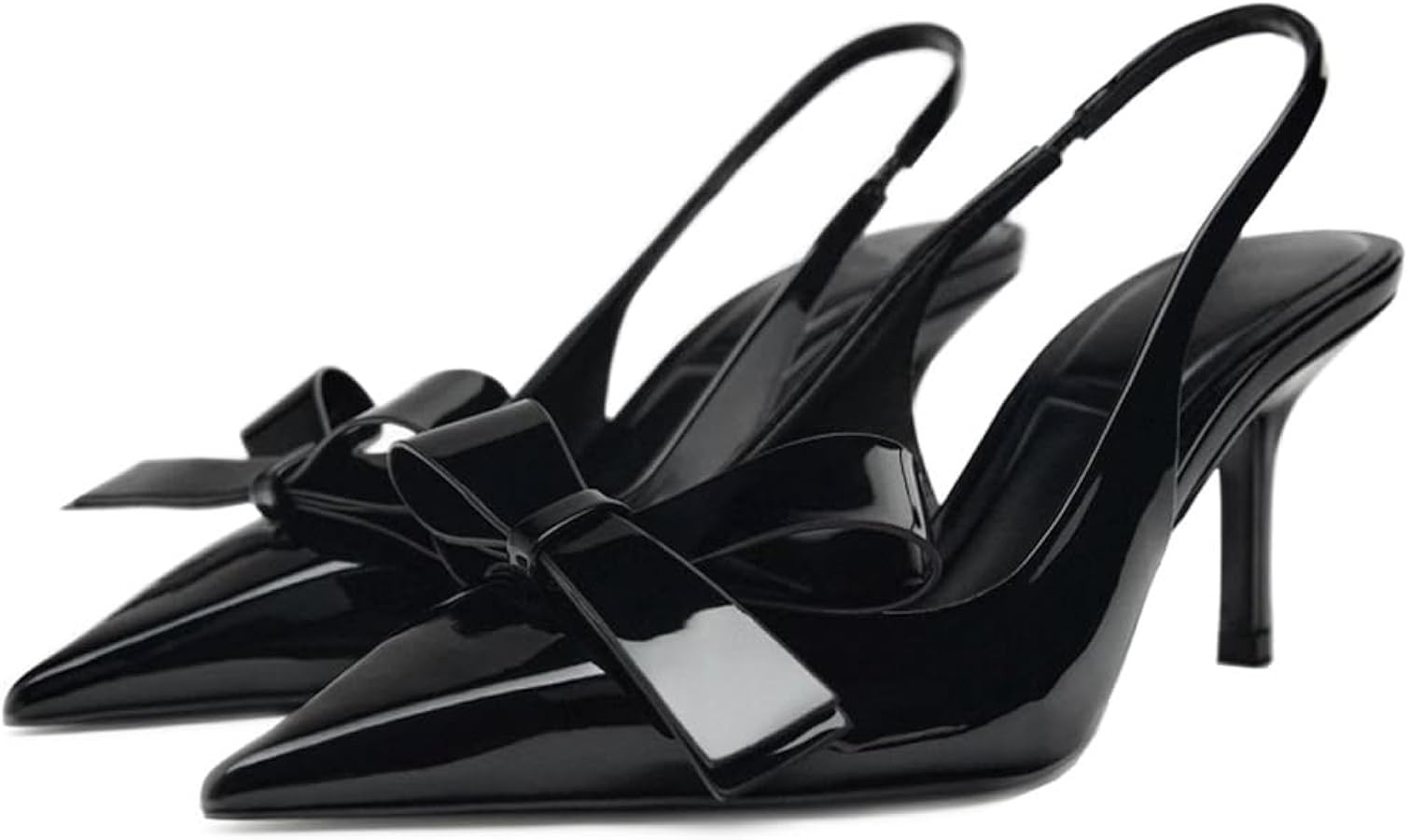 Kluolandi Bow Knot Slingback Kitten Heels for Women Closed Pointed Toe Pumps Dress Shoes Stiletto... | Amazon (US)